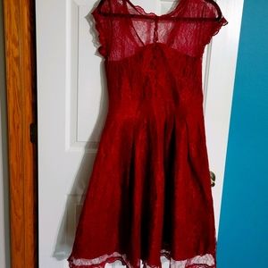 A maroon ALINE dress